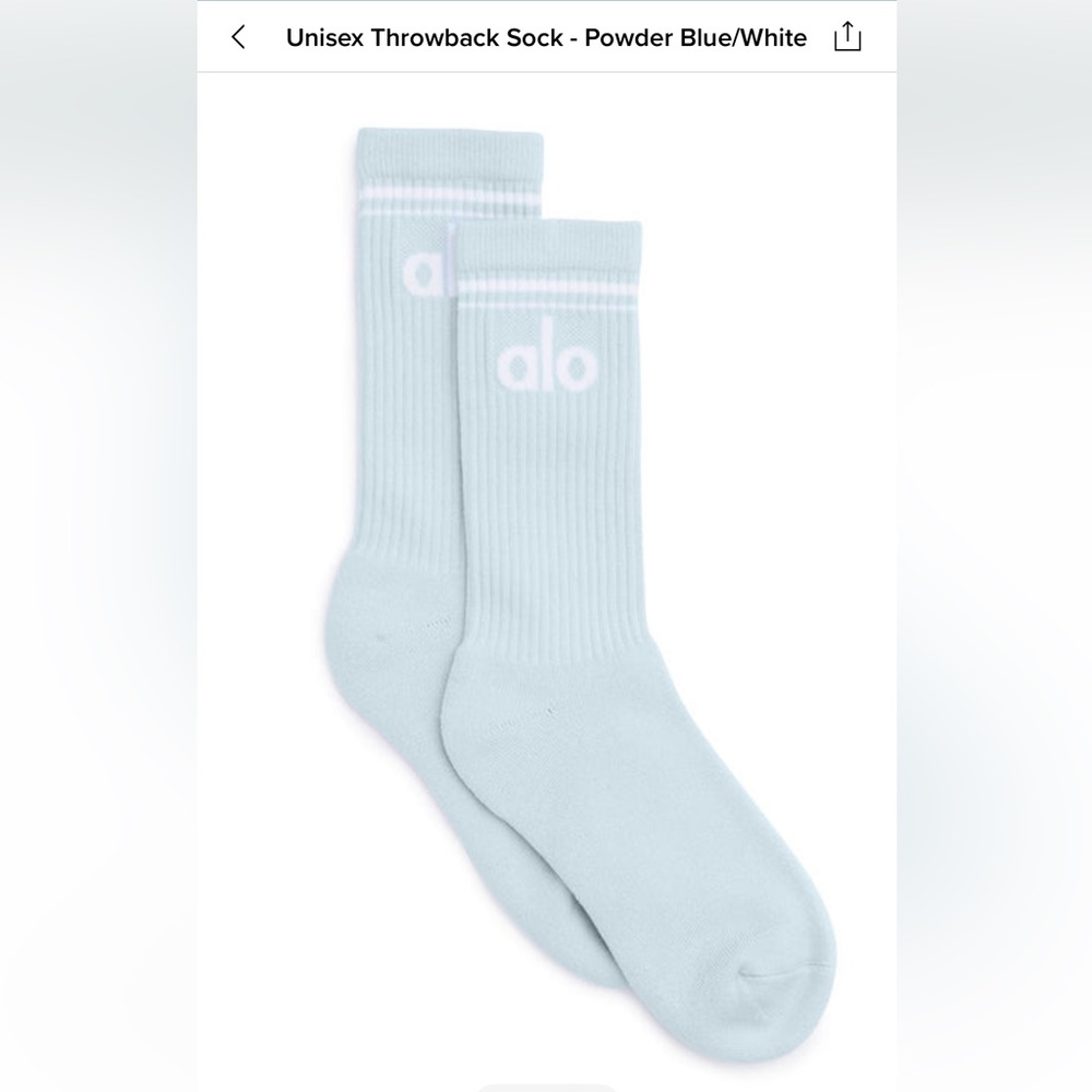 Alo unisex throwback crew socks